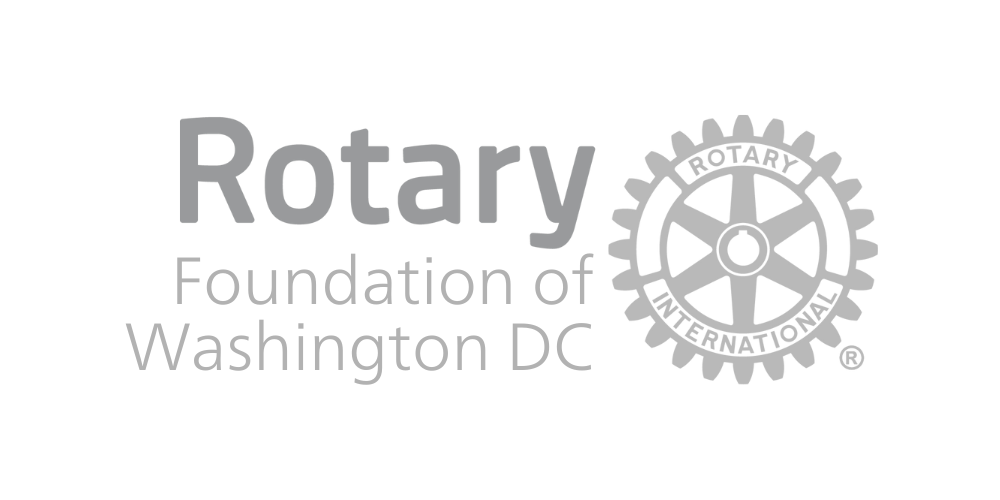 Rotary Foundation of Washington DC logo featuring a gear emblem, representing community service and support, relevant to RS Gonzales's commitment to helping HVAC businesses grow.